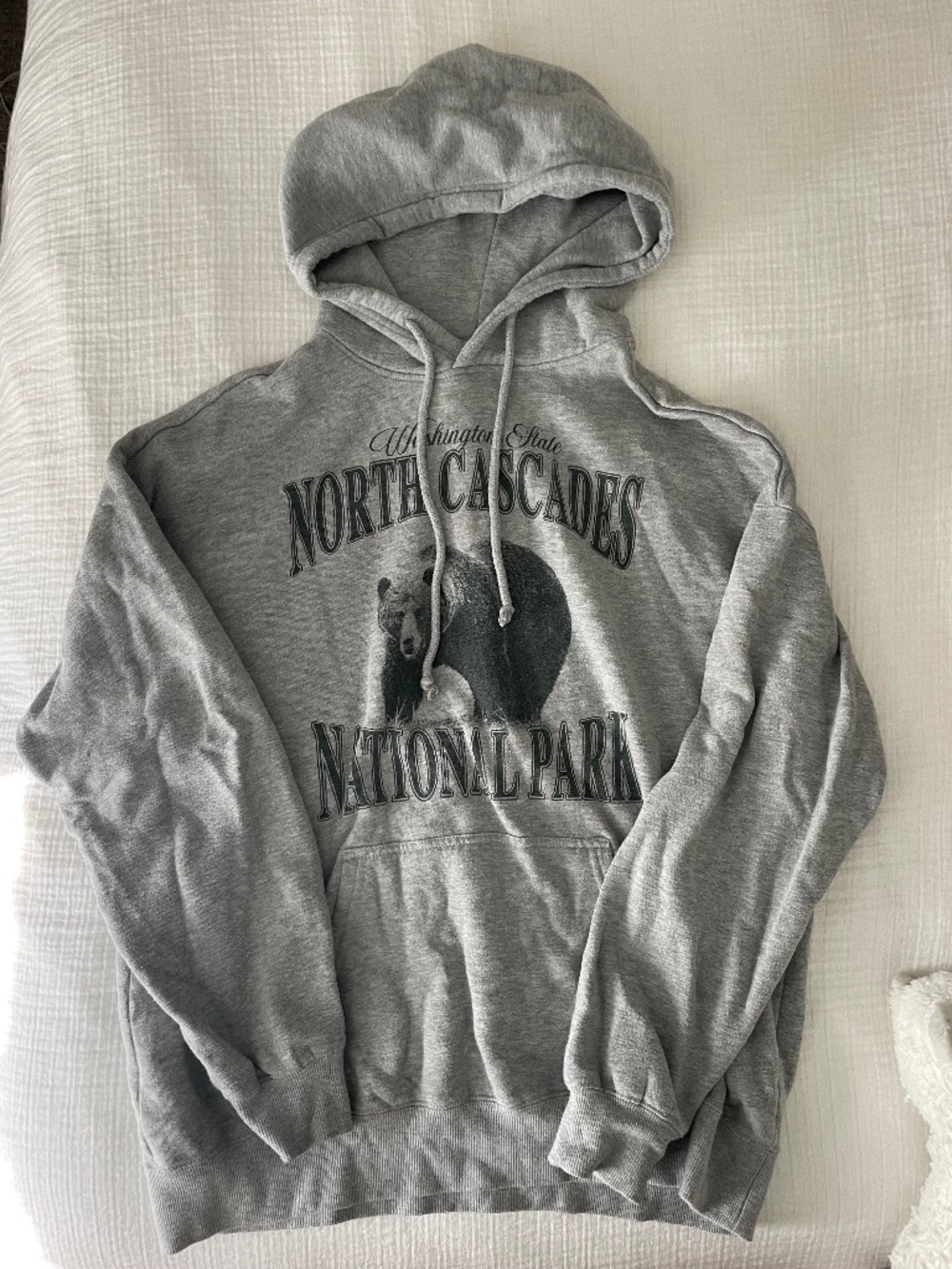 Ardene Oversized Grey Graphic Hoodie